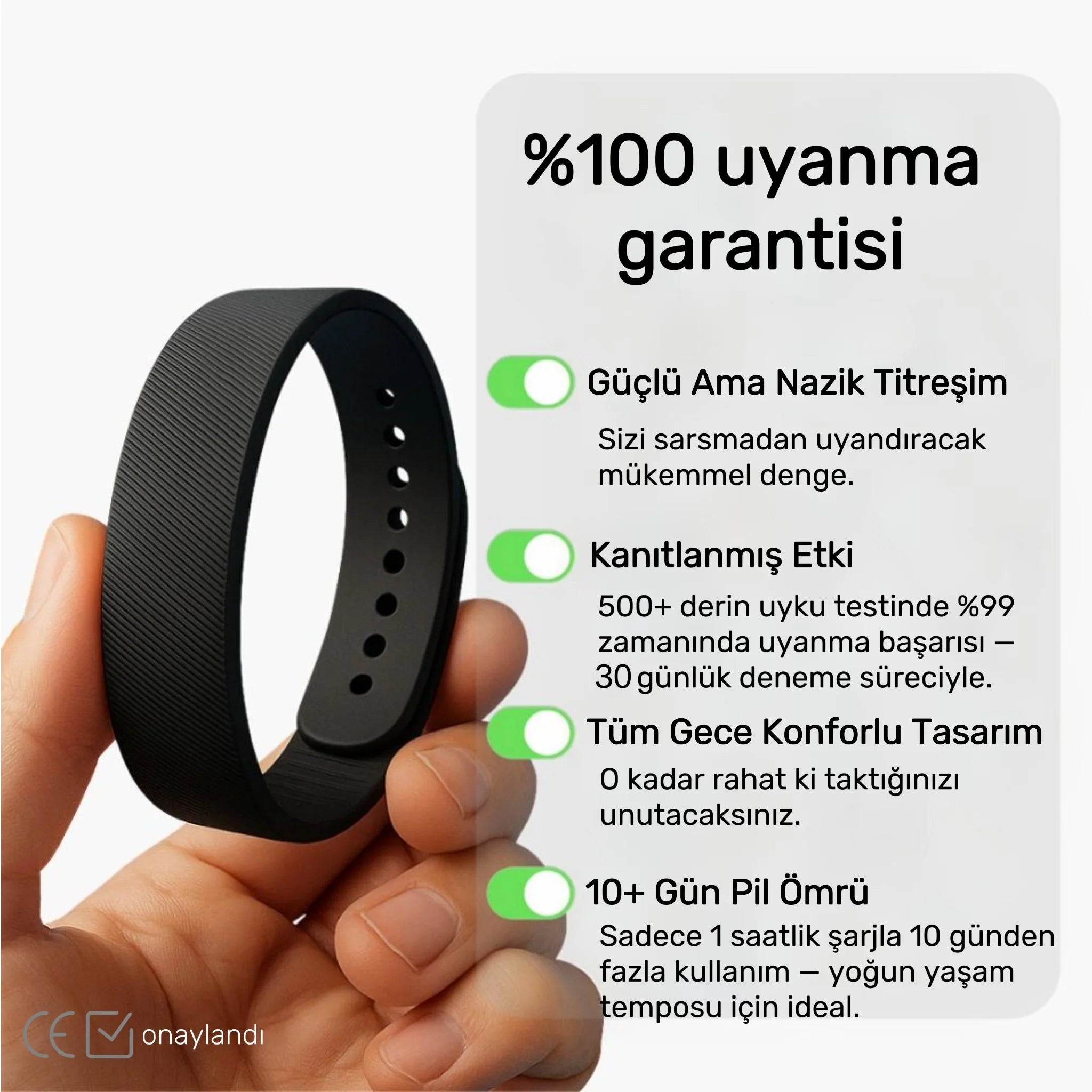 Sessiz Titreşimli Akıllı Bileklik – Ağır Uyuyanlar İçin Etkili ve Partner Dostu Alarm