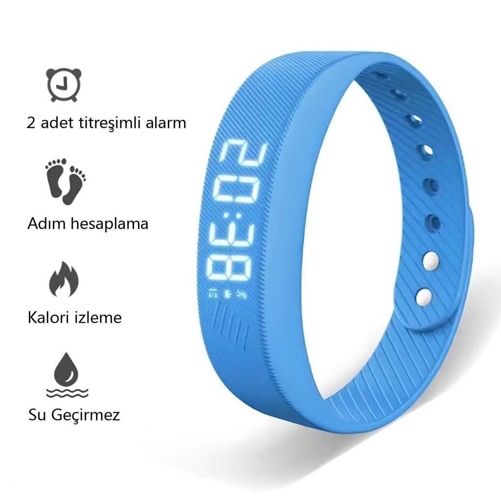 NivoraConcept™ Akıllı Bileklik – Adım Sayar, Kalori Takibi, Su Geçirmez