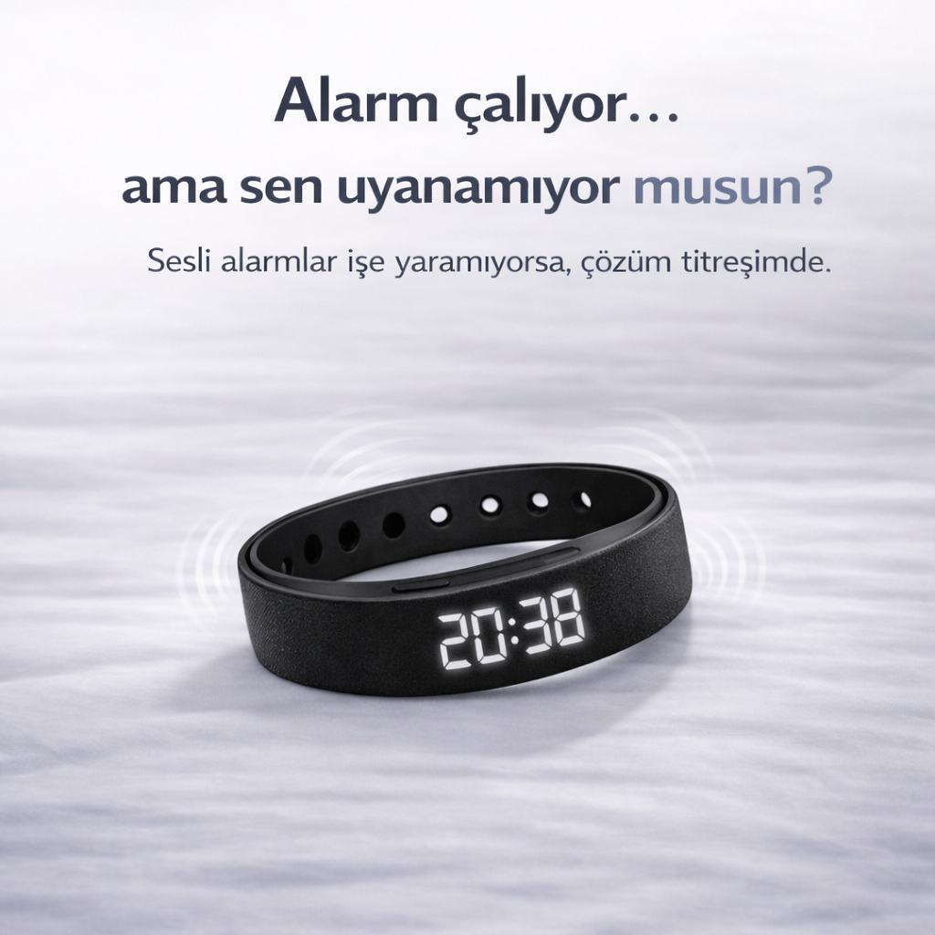 Sessiz Titreşimli Akıllı Bileklik – Ağır Uyuyanlar İçin Etkili ve Partner Dostu Alarm